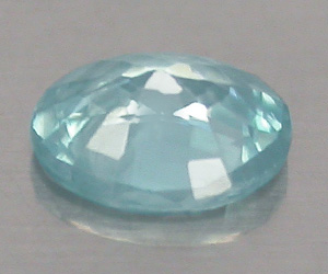 0,41 ct, piedra preciosa de circón azul natural suelta de corte ovalado muy bonita - 2