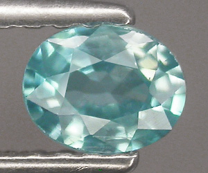 0,41 ct, piedra preciosa de circón azul natural suelta de corte ovalado muy bonita - 3