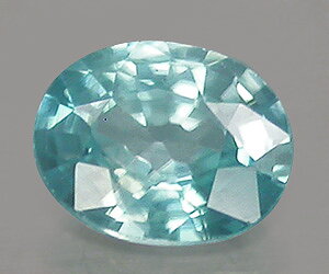 0,41 ct, piedra preciosa de circón azul natural suelta de corte ovalado muy bonita