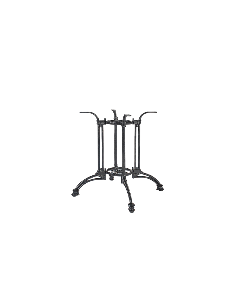 Restaurangbord Rustik Quattro med fyrkantig laminerad bordsskiva och bordsstativ i svart färgat gjutjärn för inomhusbruk - 3