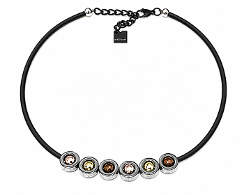Cindra Necklace Bronz Hematite rubber 