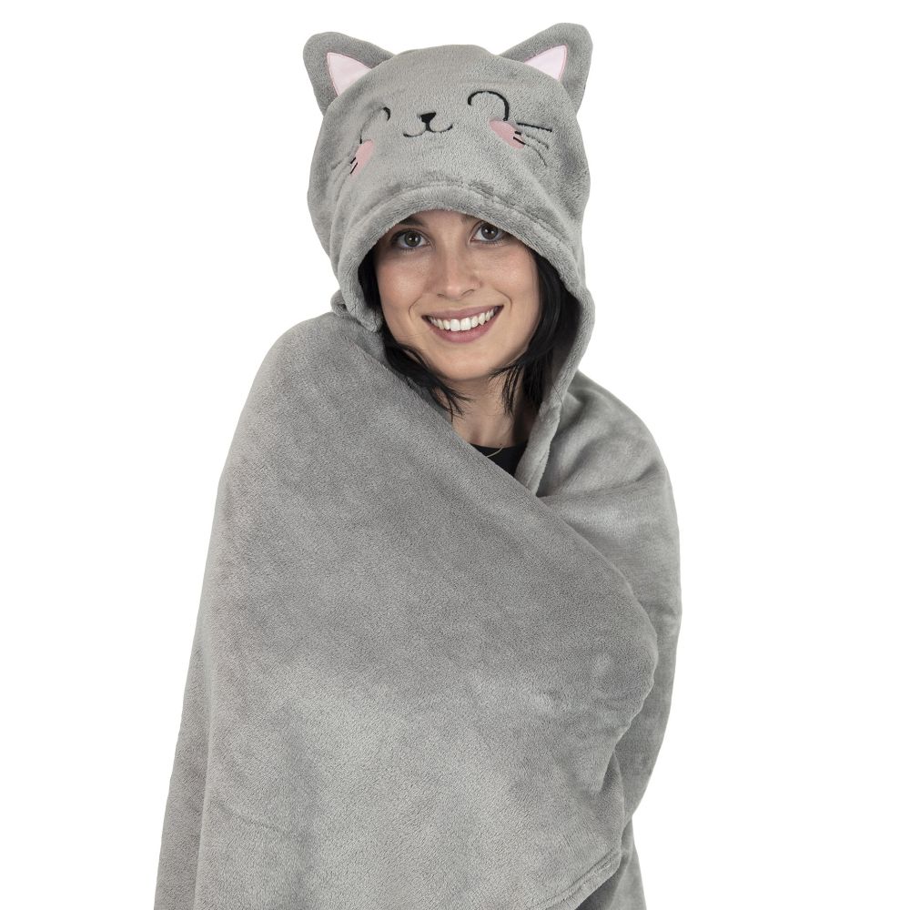 Cosy hugs, tæppe med hætte, Kitty