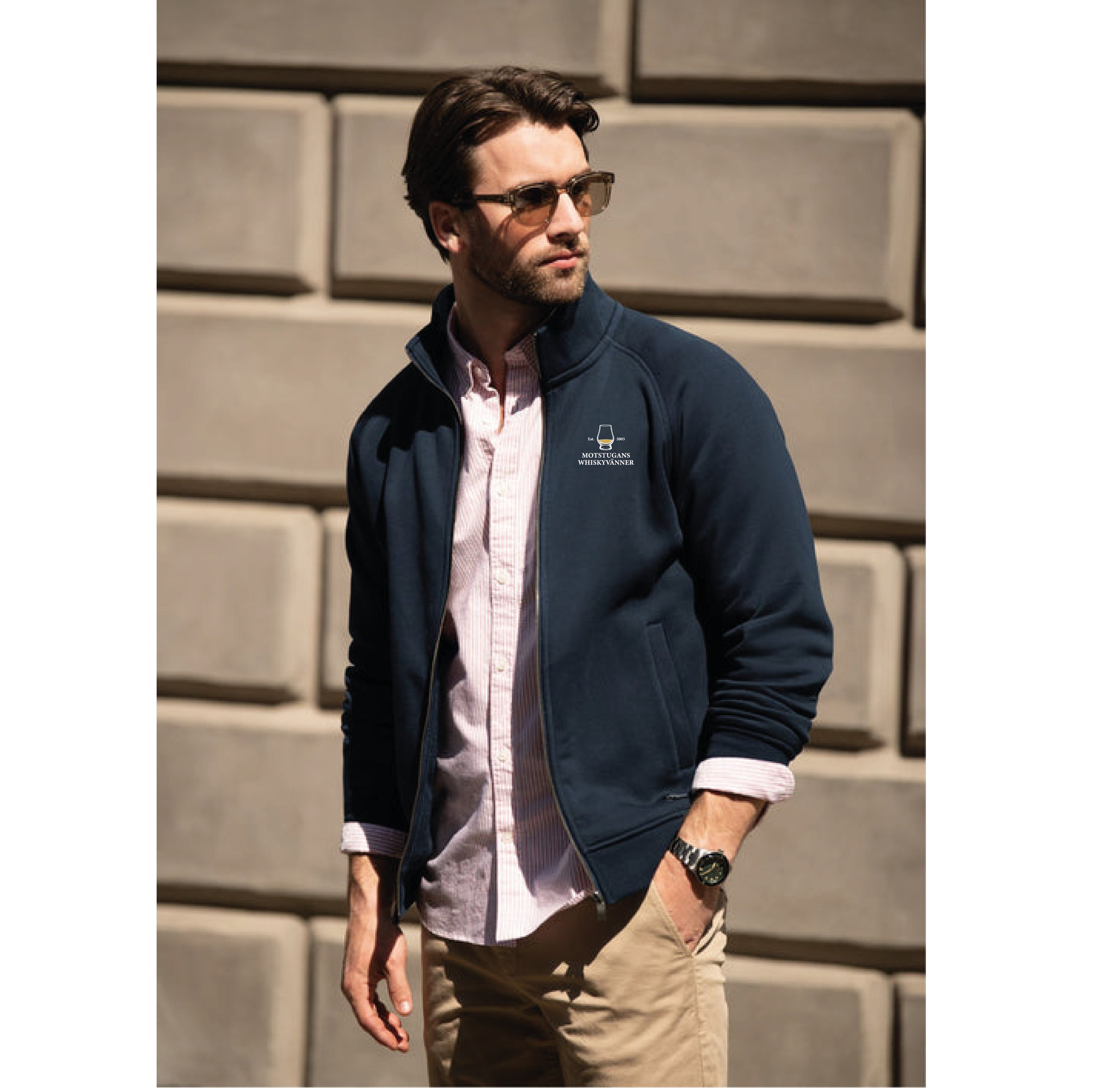 MWV Zip Cardigan Navy - 3