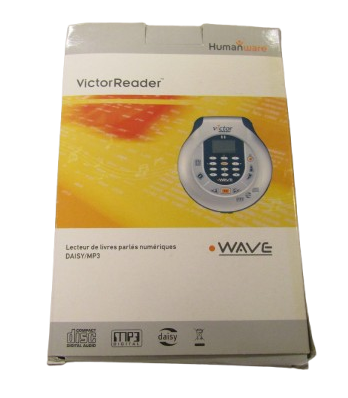 HumanWare Victor Reader Wave, en bärbar digital talboksspelare. 