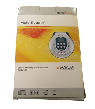 HumanWare Victor Reader Wave, en bärbar digital talboksspelare. 