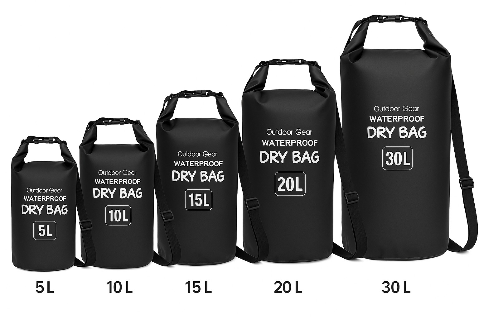 Elements Dry Bag 20L Black