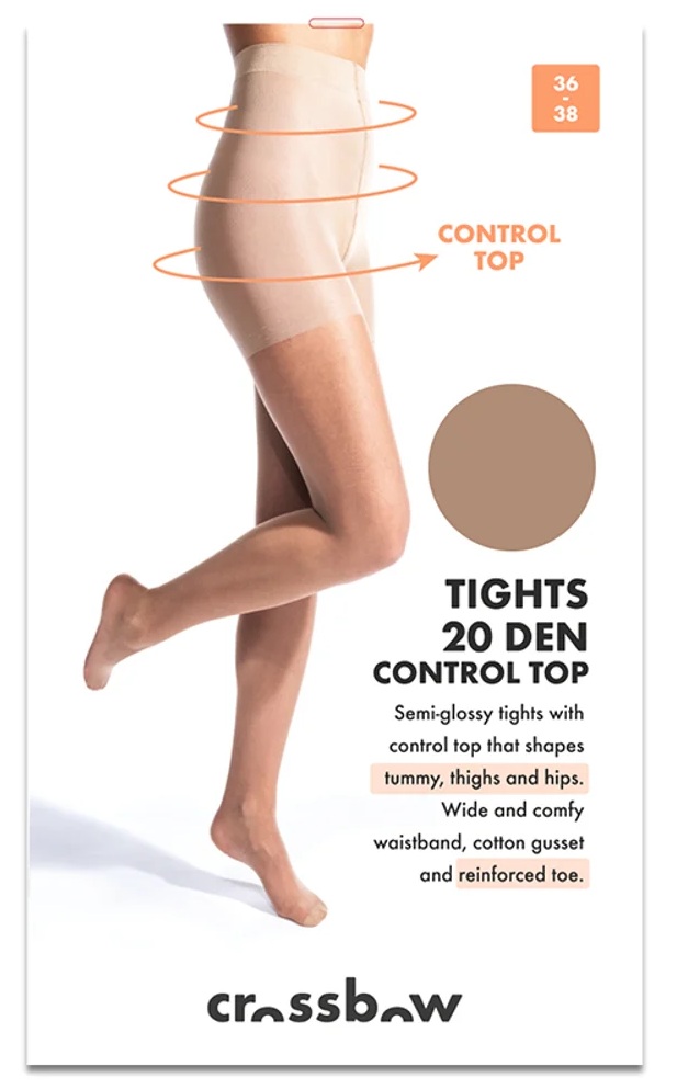 Crossbow Ladies Control Top 20DEN, Lycra Sand - 2