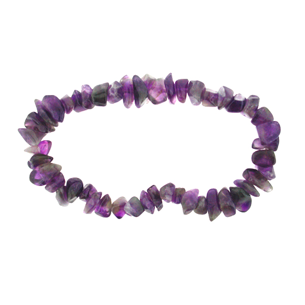 Armband med naturliga ametistkristall chips - 2