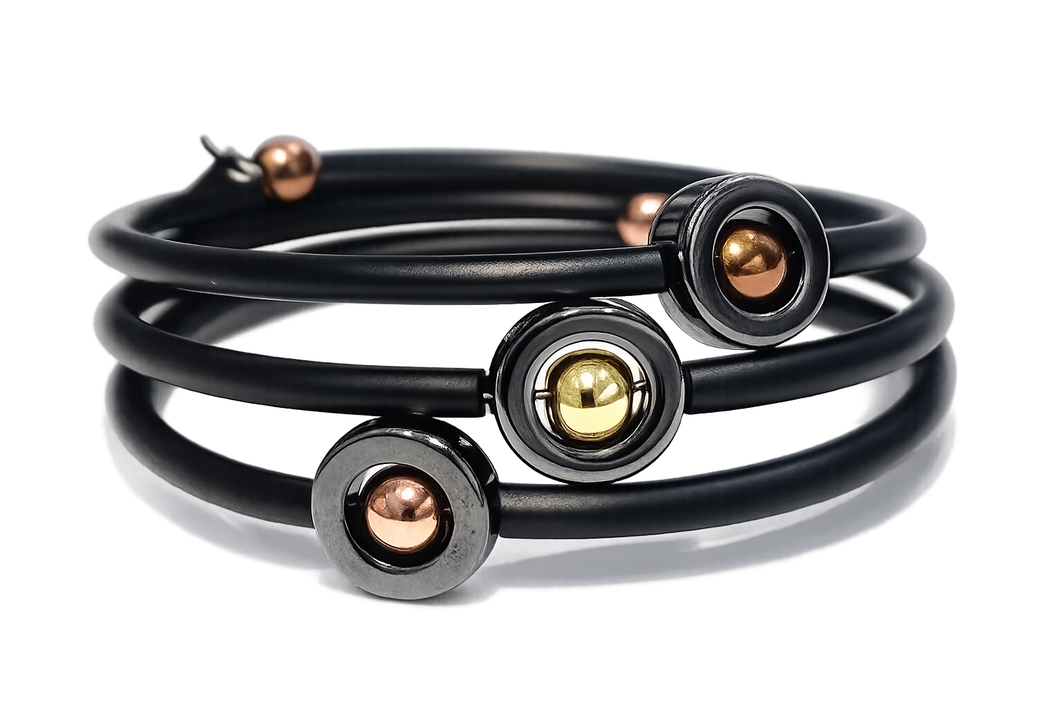 Armband Bronz Hematit brunt, rosé, guld - 2