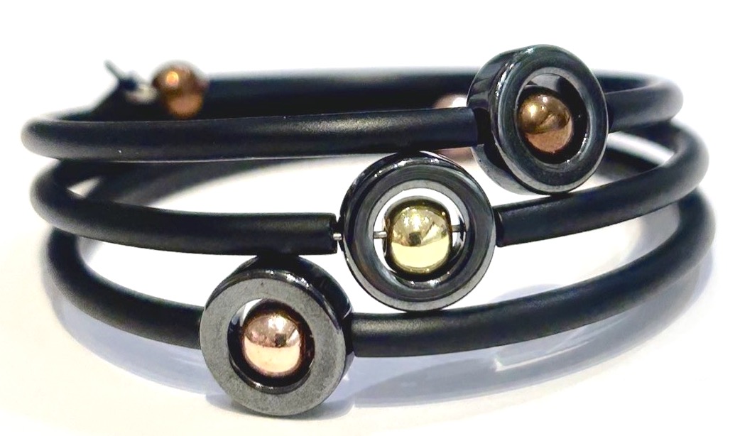 Armband Bronz Hematit brunt, rosé, guld
