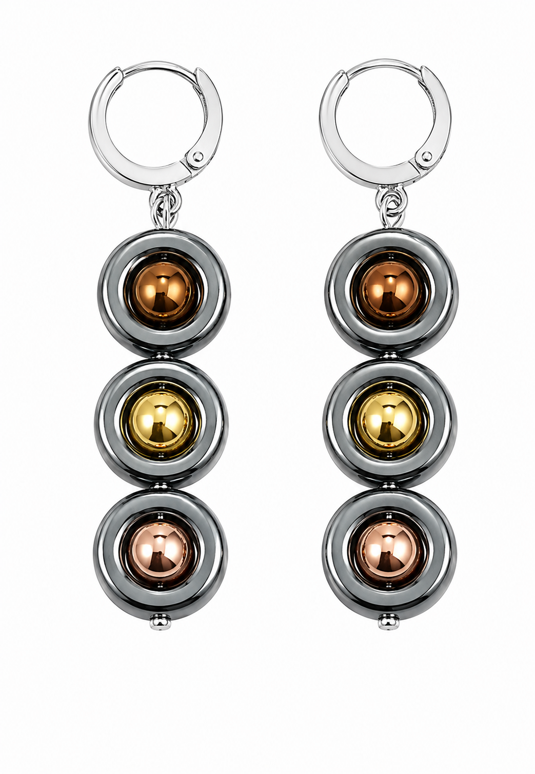 Earrings  Triana  bronz Hematite