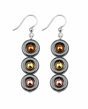 Earrings  Triana  bronz Hematite smaller model