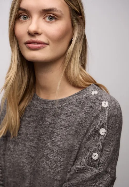 LTD QR Soft Melange Look Shirt - Rustic Brown - Street One - 3