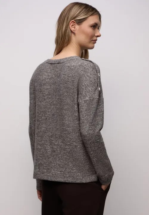 LTD QR Soft Melange Look Shirt - Rustic Brown - Street One