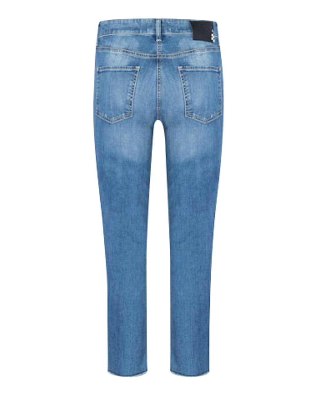 Jeans Piper cropped glam used fringe mellanblå - 7