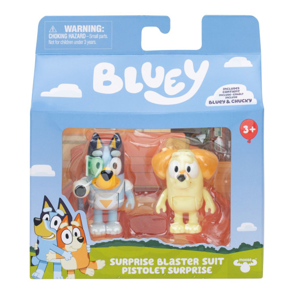Bluey Figur Surprise Blaster Suit, 2-pack