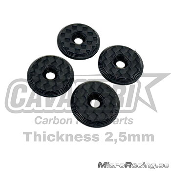 RC CARBON CAVALIERI - Vingbricka i Kolfiber, 4st