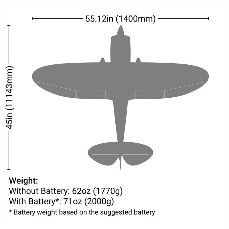 E-flite Commander mPd 1.4m BNF Basic with AS3X and SAFE Select - 32