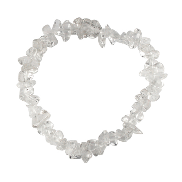 Armband med naturlig bergskristall chips