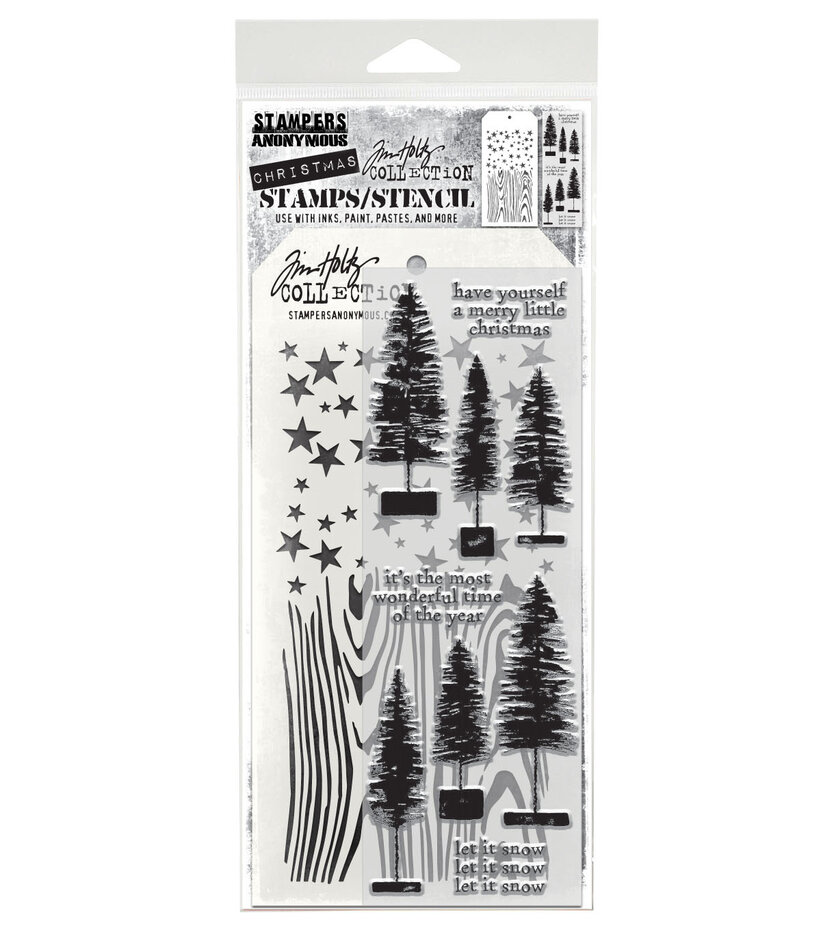 Tim Holtz Bottlebrush Trees Tim Holtz Stamps/Stencil