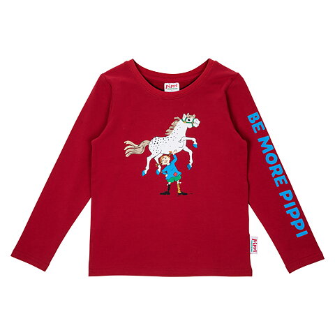 Pippi Longstocking Superstark sweater dark red