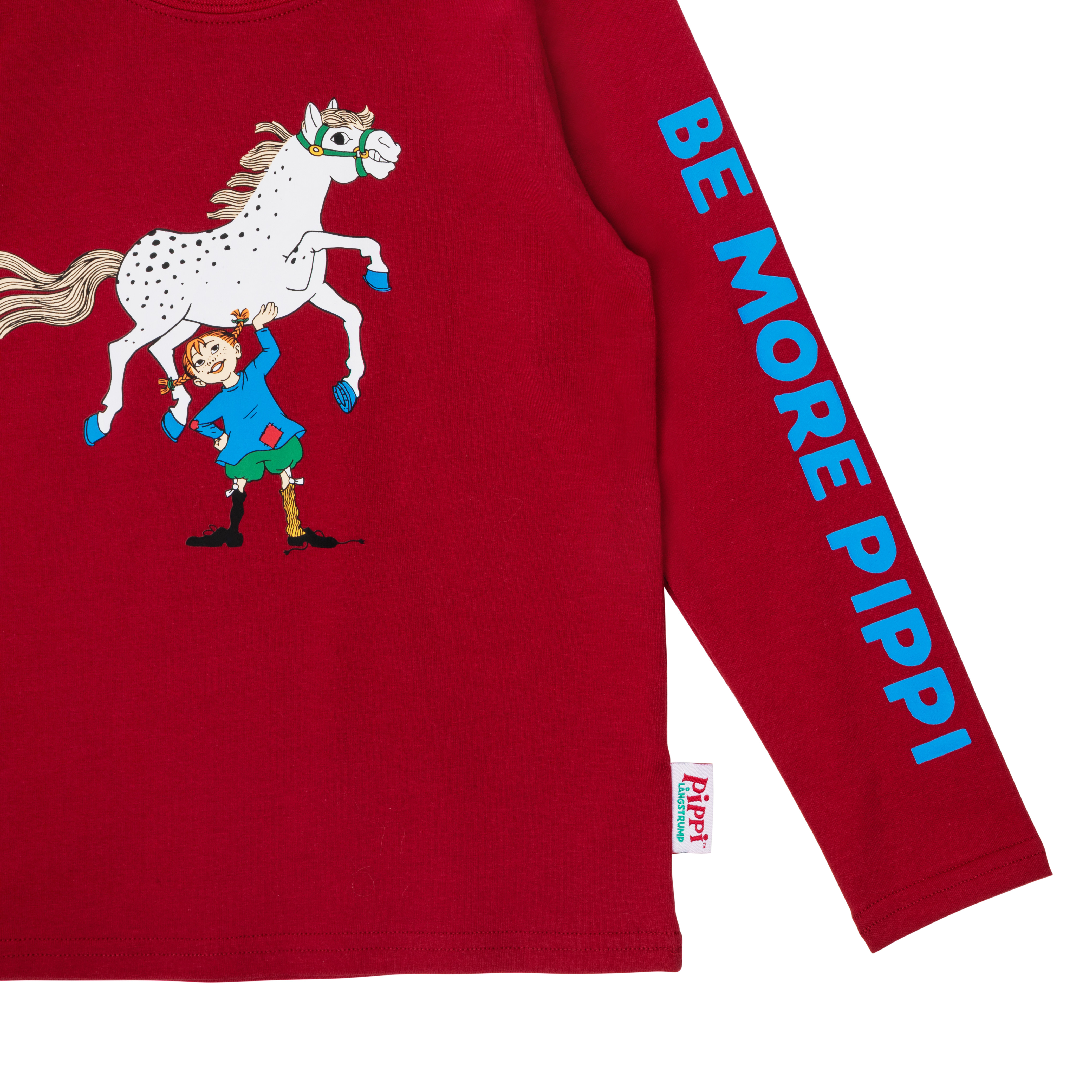 Pippi Långstrump Superstark-tröja mörkröd - 2