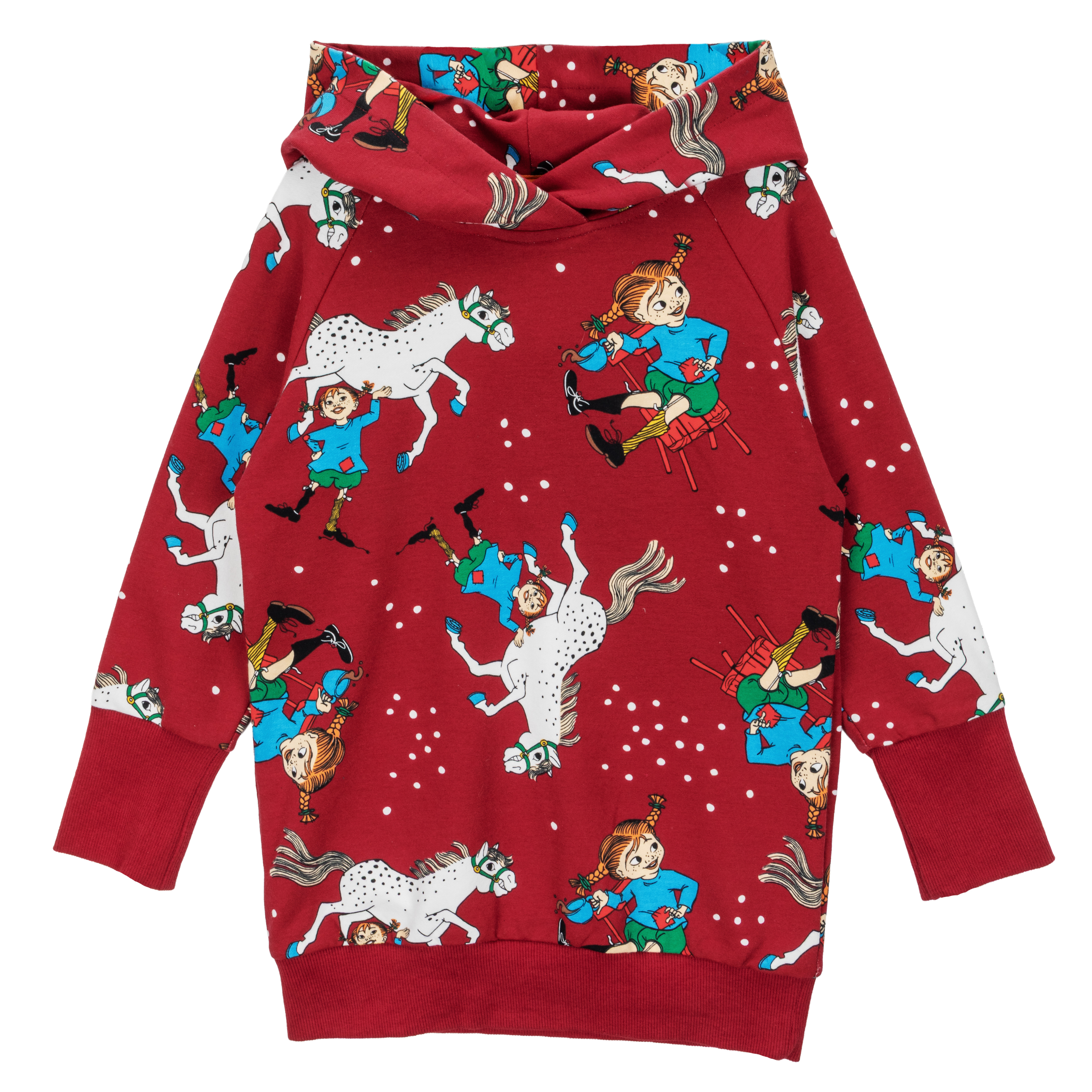 Pippi Longstocking Confident hoodie dark red - 2