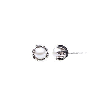 Yvone Christa Mini Tulip white pearl örstickare