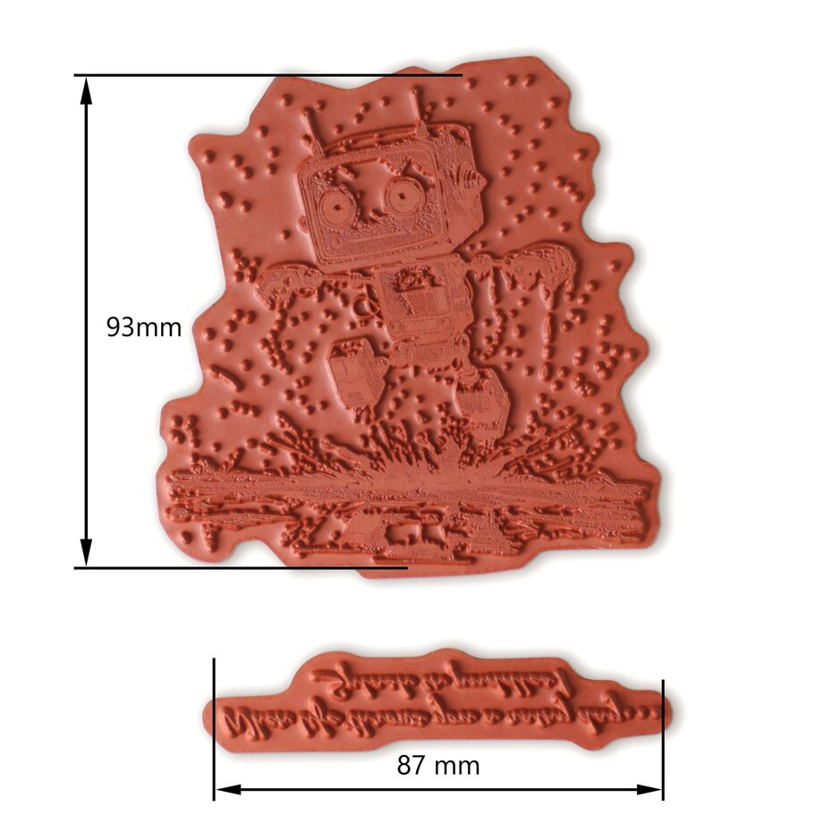  COSMIC SHIMMERAndy Skinner Pre Cut Rubber Stamp Set Bot-ology Rainy Day  - 3