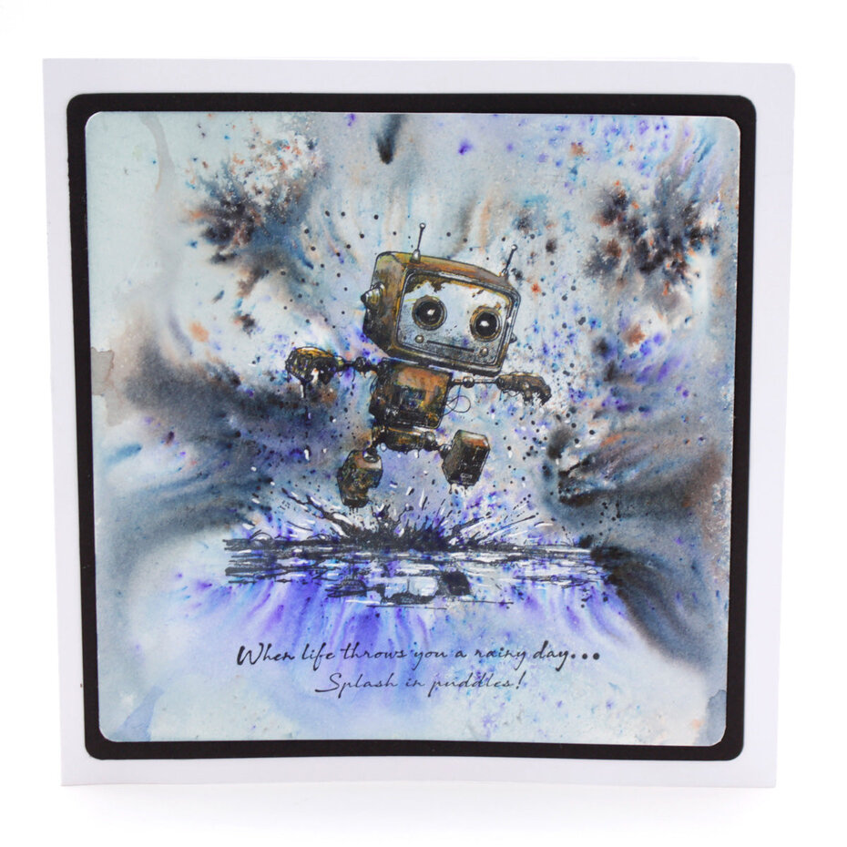  COSMIC SHIMMERAndy Skinner Pre Cut Rubber Stamp Set Bot-ology Rainy Day  - 7