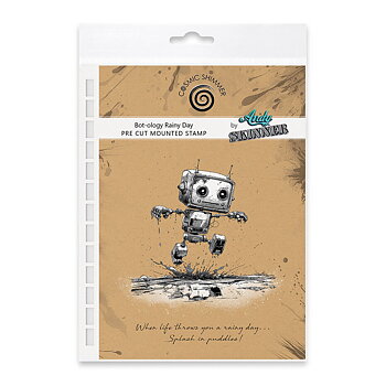  COSMIC SHIMMERAndy Skinner Pre Cut Rubber Stamp Set Bot-ology Rainy Day 