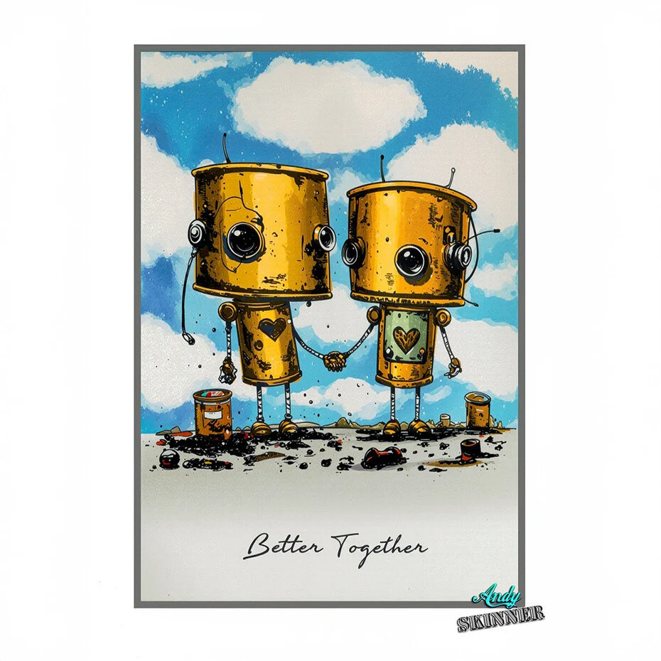  COSMIC SHIMMER -Andy Skinner Pre Cut Rubber Stamp Set Bot-ology Better Together  - 5