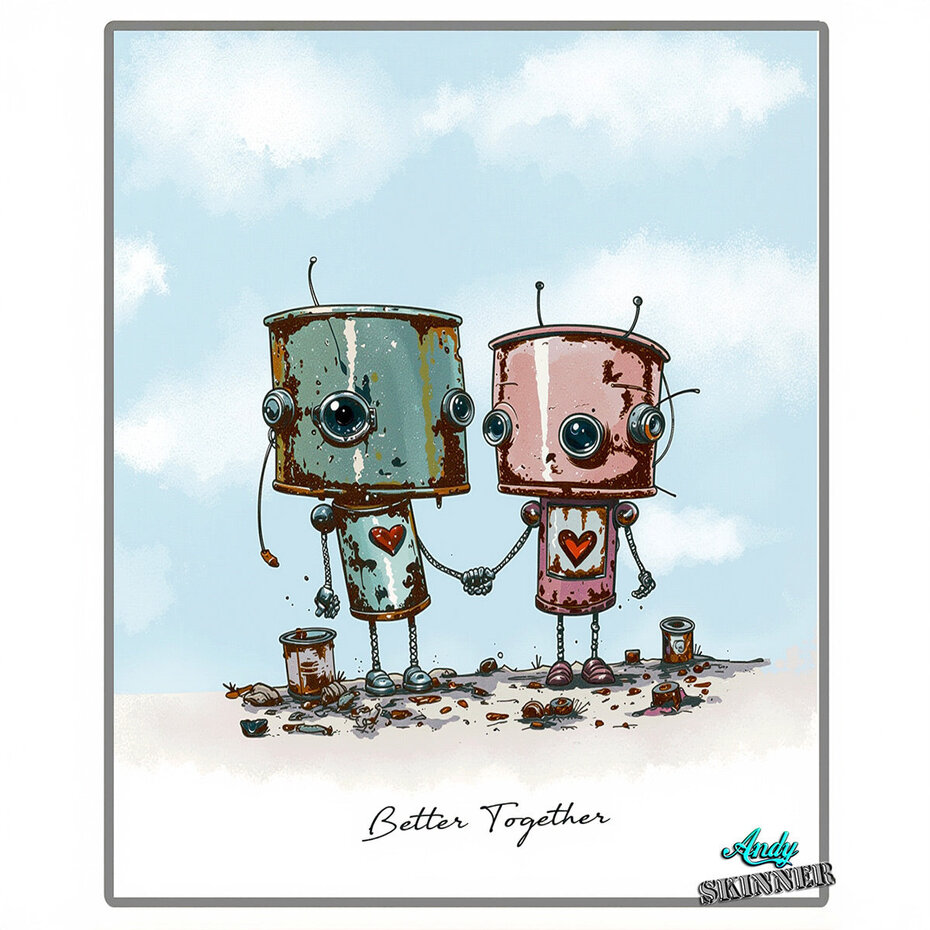  COSMIC SHIMMER -Andy Skinner Pre Cut Rubber Stamp Set Bot-ology Better Together  - 4