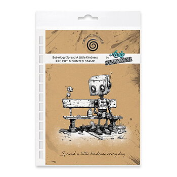  COSMIC SHIMMER -Andy Skinner Pre Cut Rubber Stamp Set Bot-ology Spread A Little Kindness