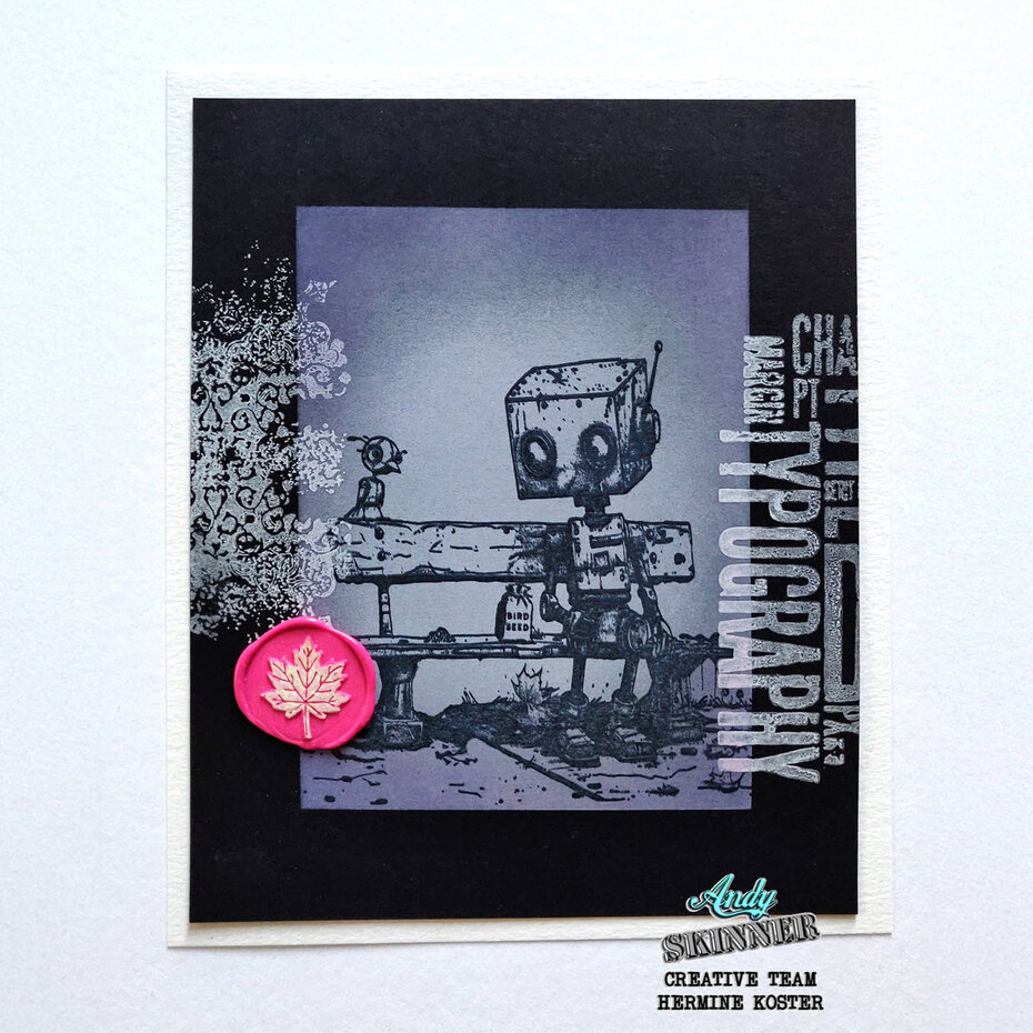  COSMIC SHIMMER -Andy Skinner Pre Cut Rubber Stamp Set Bot-ology Spread A Little Kindness - 7
