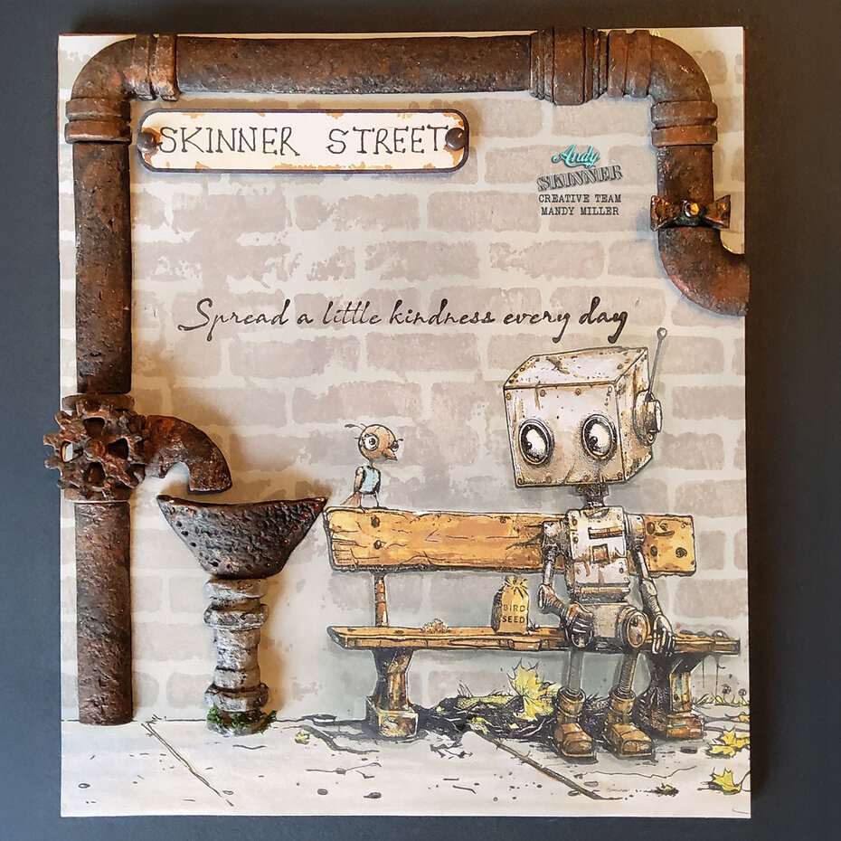  COSMIC SHIMMER -Andy Skinner Pre Cut Rubber Stamp Set Bot-ology Spread A Little Kindness - 2