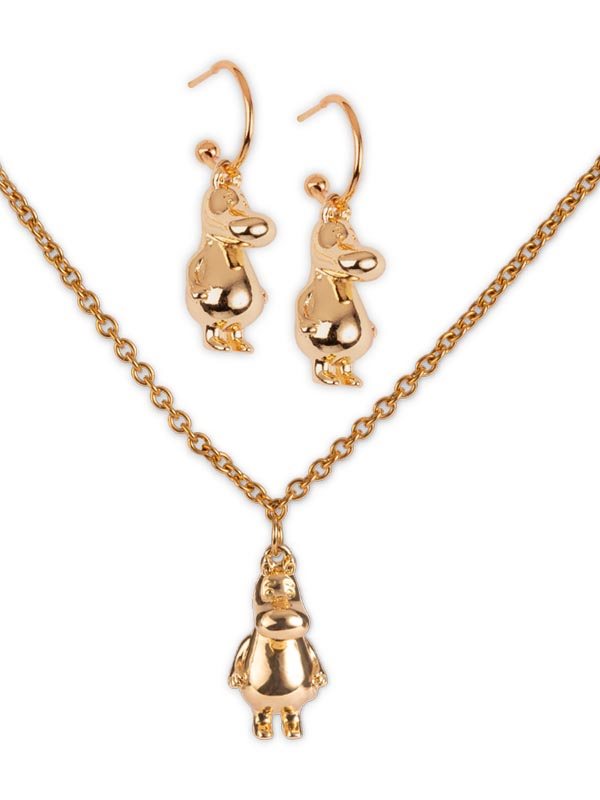 Moomintroll Set - Earrings + Necklace (Adult)