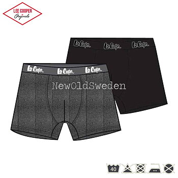 Boxershorts 2-pack - Antracit & Svart - Lee Cooper Originals - 8000