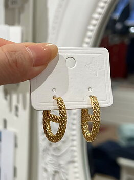 VACC French Ellipse Earrings Gold