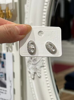 VACC Romantic Oval Earrings Silver