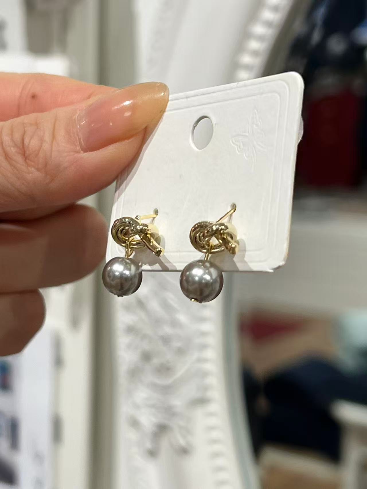VACC Pearl Knot Earrings - 2