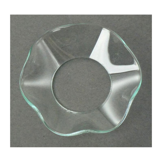 Ljusmanschett i glas - klar vågig 5,4 cm