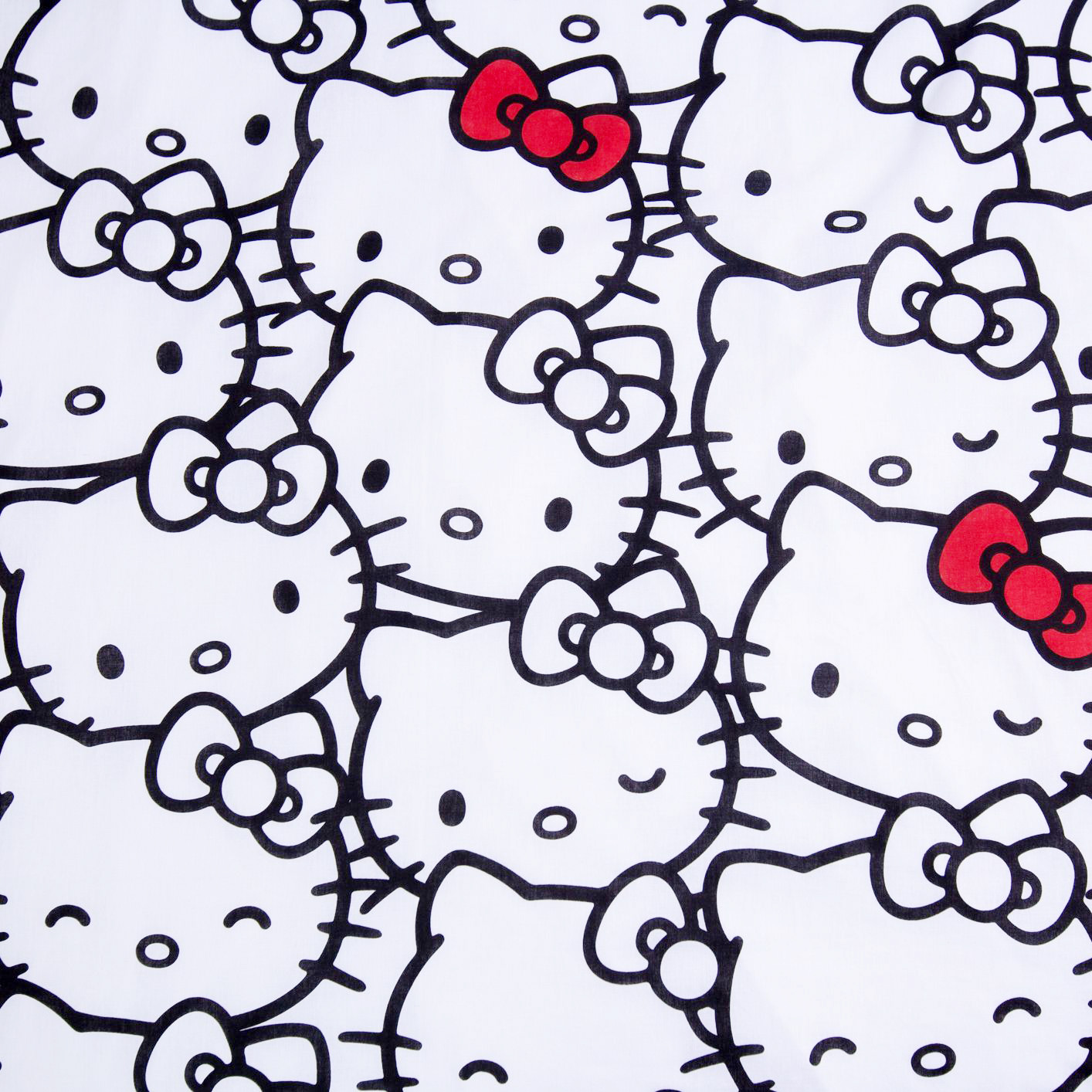 Hello Kitty Bäddset - Påslakan och Örngott 140 x 200 cm - Vändbart, 100% Bomull - 5