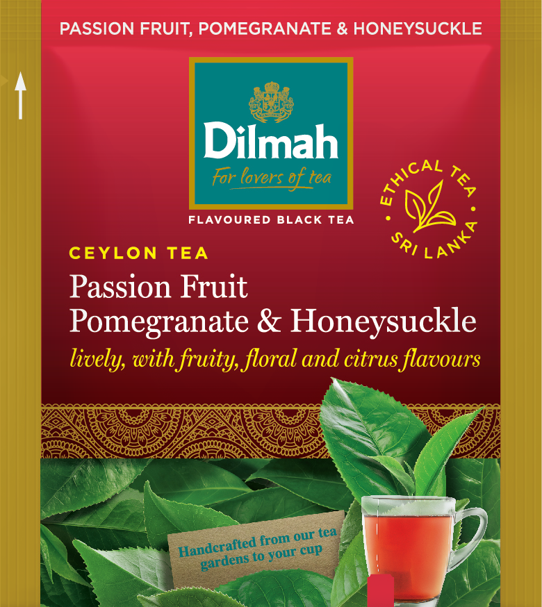 Dilmah Passion Fruit, Pomegranate & Honeysuckle - Tepåsar 100-pack