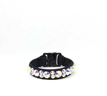 ARMBAND - svart/crystal AB