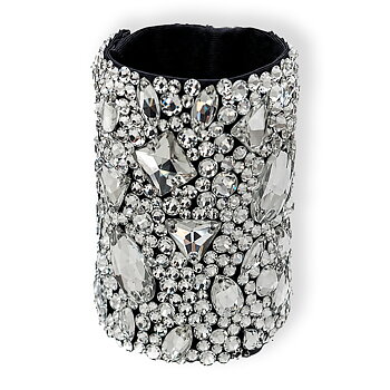HAIRCUFF -  svart/crystal