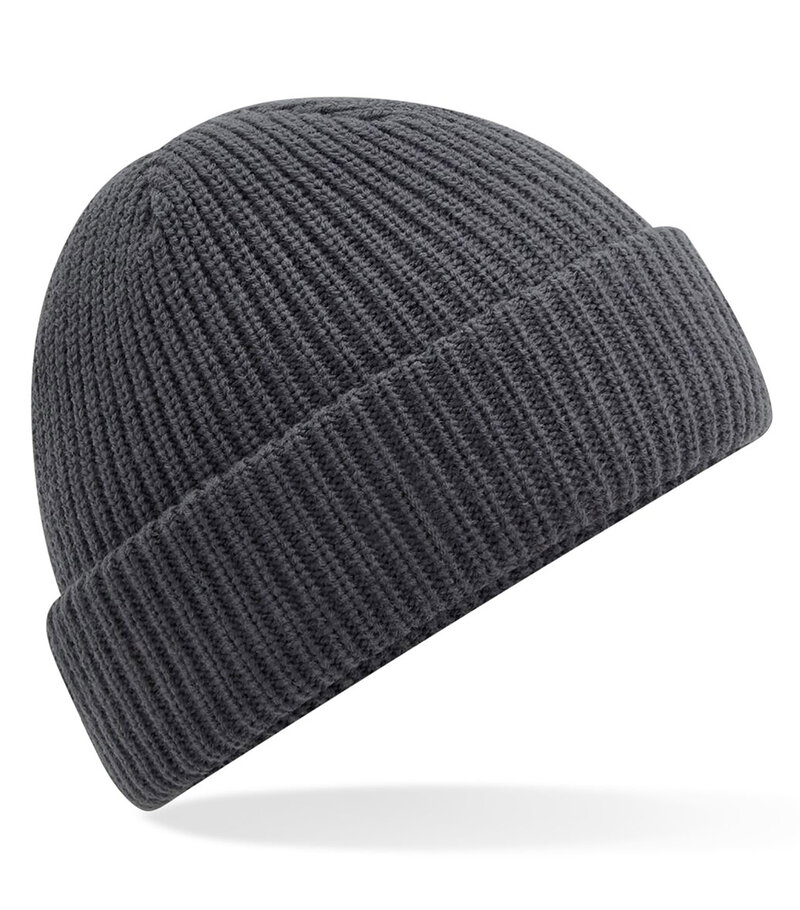 Beechfield Thermal Beanie – vattenavvisande ribbstickad mössa med fleece - 4