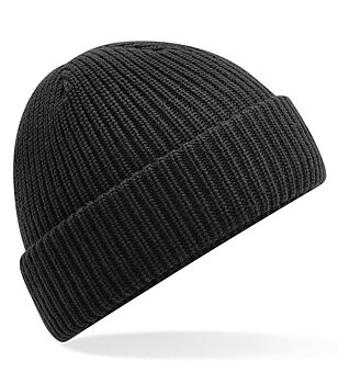 Beechfield Thermal Beanie – vattenavvisande ribbstickad mössa med fleece