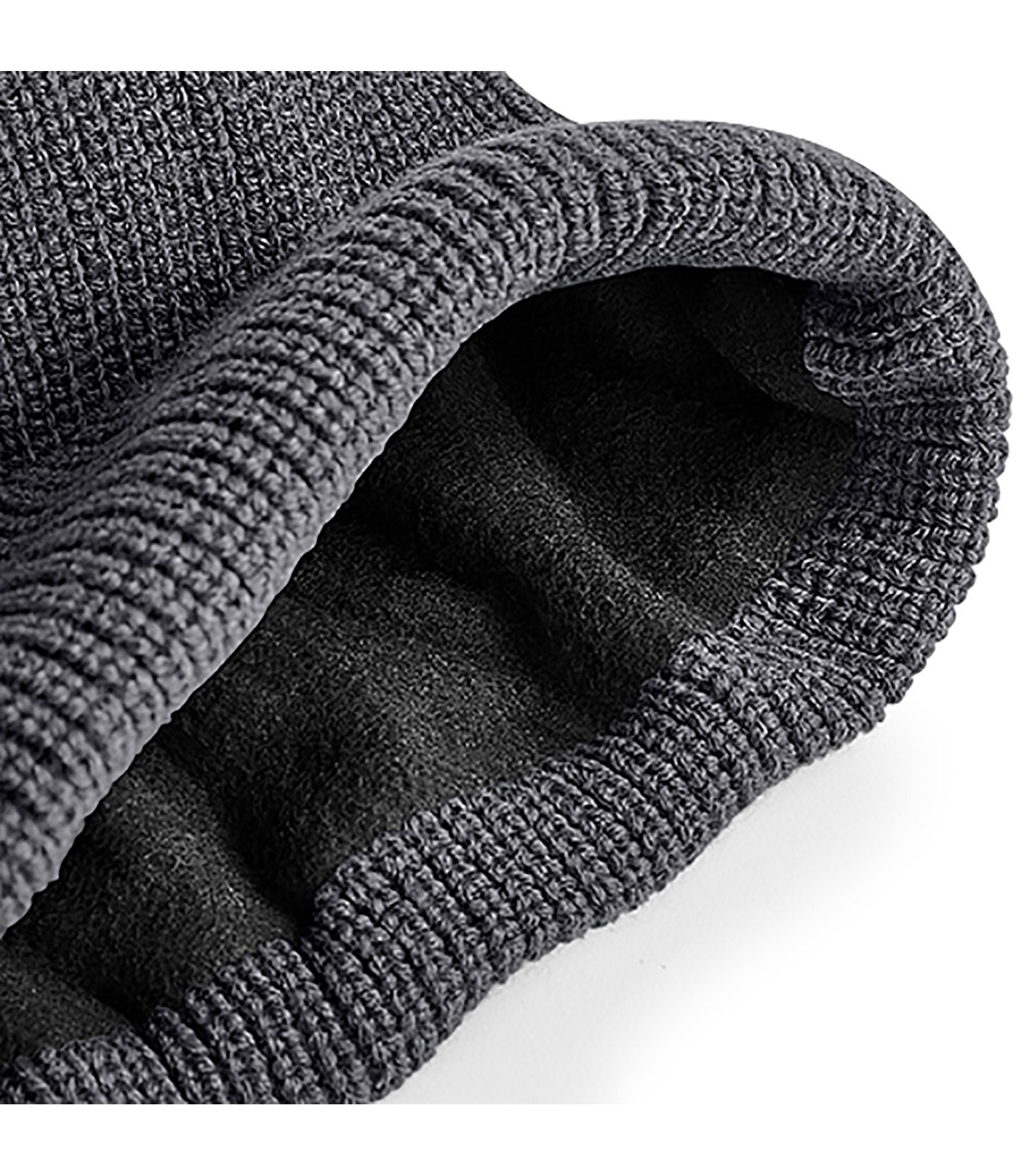 Beechfield Thermal Beanie – vattenavvisande ribbstickad mössa med fleece - 5