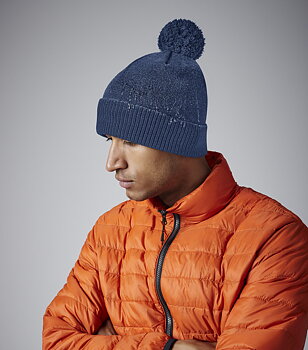 Beechfield Snowstar Beanie – vattenavvisande mössa med fleece och tofs